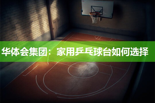 华体会集团：家用乒乓球台如何选择